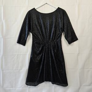 Tibi Black Cocktail Dress 3/4 Length Sleeve Size 4